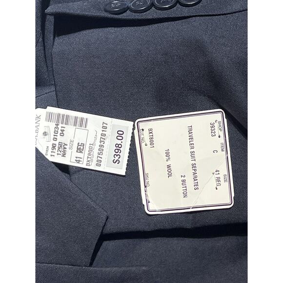 New Jos A Bank 41R Traveler Navy Blue Blazer Sport Coat Jacket - Picture 15 of 16